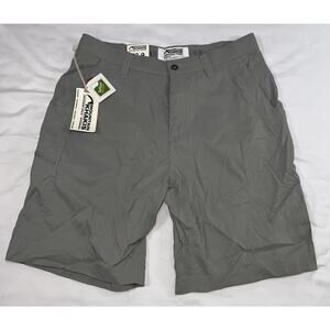 Mountain Khakis Equatorial Shorts Size 33 x 9” Gray Relaxed Fit Stretch NEW NWT